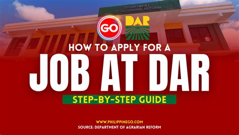How to Apply For a Job at DAR: Step.